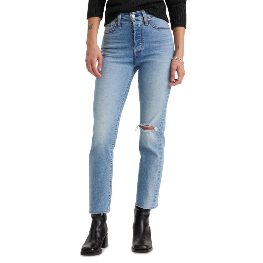 Levi’s Wedgie Straight Jeans Women’s Size 28 x 28 Button Fly Blue Denim NWT